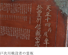 戸次川戦没者の霊板